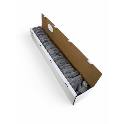 Cortina de chenilla gris Soffio - Protección contra insectos, semitransparente, fácil de montar - Polipropileno 100% reciclable