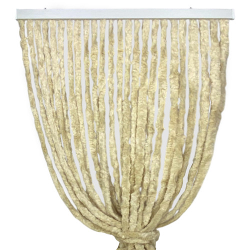 Cortina de chenilla beige Soffio - Protección contra insectos, semitransparente, de fácil montaje - Polipropileno 100% reciclabl