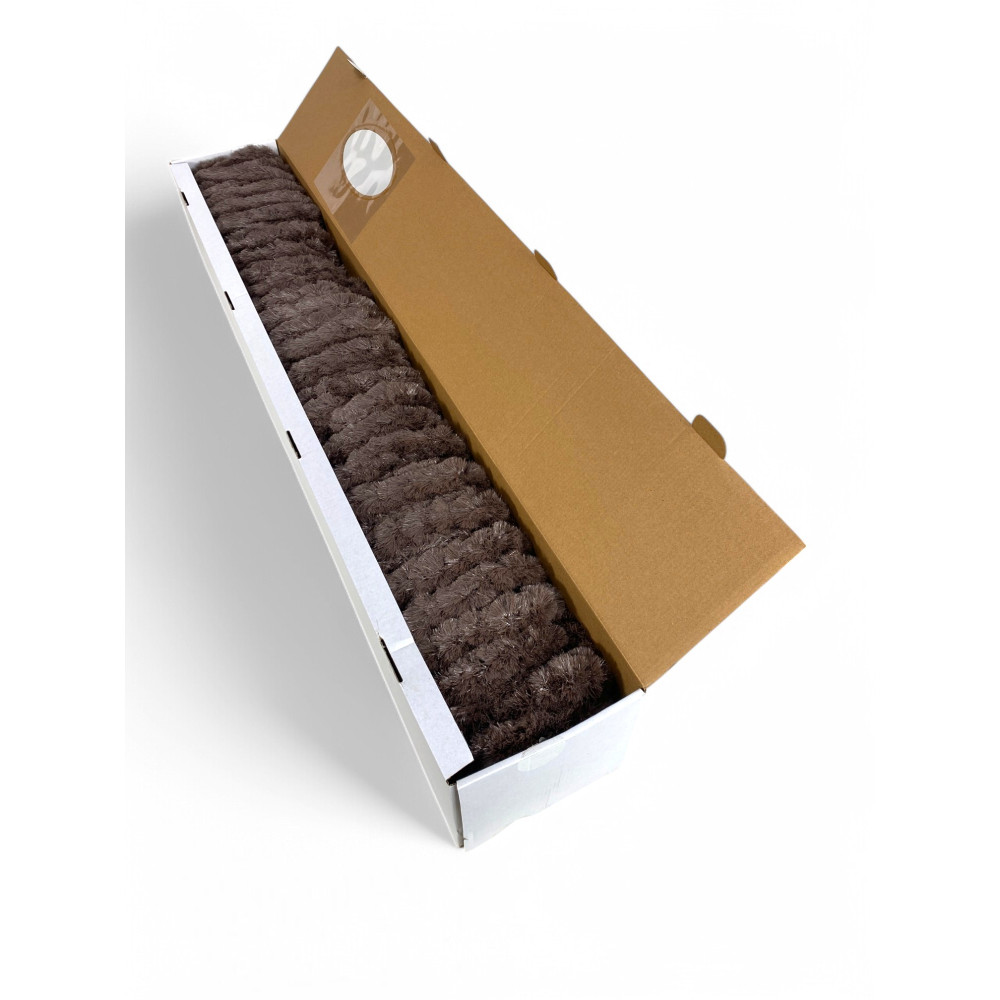 Puff brown chenille curtain - Insect protection, semi-transparent, easy to assemble - 100% recyclable polypropylene