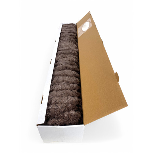 Puff brown chenille curtain - Insect protection, semi-transparent, easy to assemble - 100% recyclable polypropylene