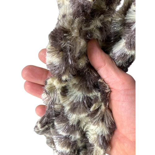 Tenda in Ciniglia Bicolore Beige e Marrone - Protezione Insetti, Semitrasparente, Facile Montaggio