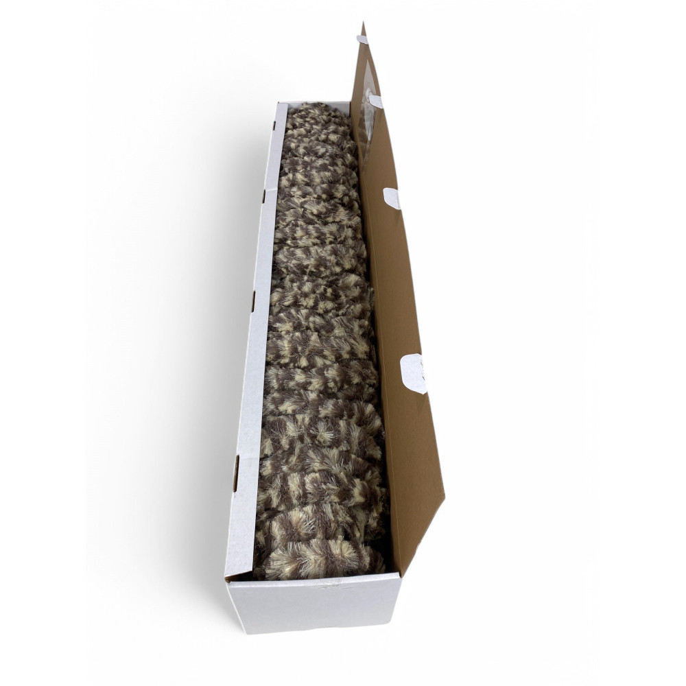 Tenda in Ciniglia Bicolore Beige e Marrone - Protezione Insetti, Semitrasparente, Facile Montaggio