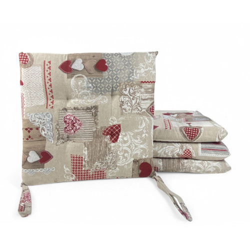 FUNDA DE SILLA DE CORAZÓN TIROLÉS SUAVE MARGOT RED