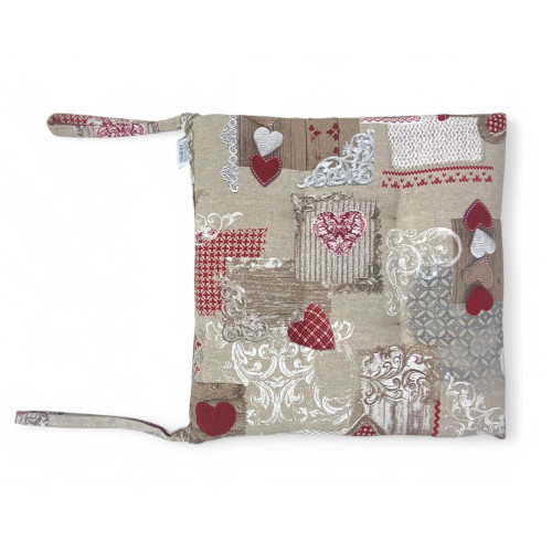 FUNDA DE SILLA DE CORAZÓN TIROLÉS SUAVE MARGOT RED