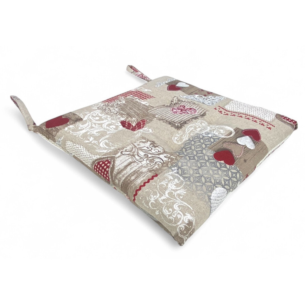 FUNDA DE SILLA DE CORAZÓN TIROLÉS SUAVE MARGOT RED