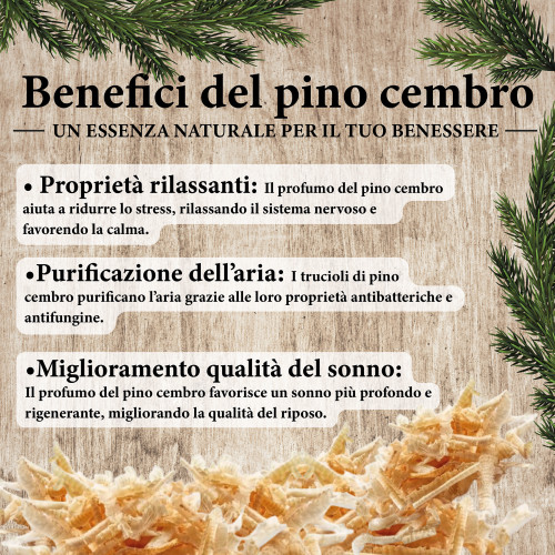 Oreiller en pin cembro du Tyrol du Sud 50x80 - Oreiller en pin cembro naturel Deep Sleep - réglable, coton brut, relax