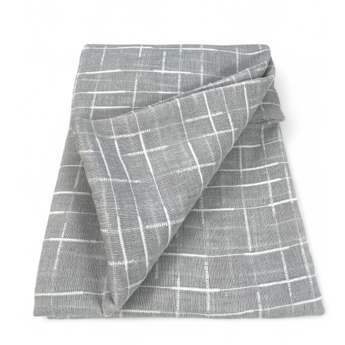 Coppia Tendina Moderna Lulù Grigio - Tessuto Ricamato Geometrico, Semitrasparente, Facile Montaggio, 2 Teli