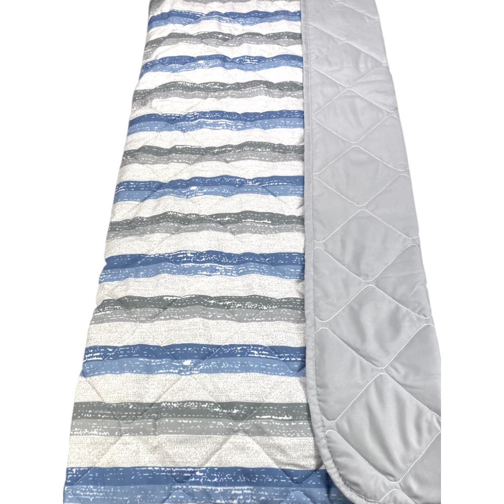 Trapuntino Rigato Blu - Copriletto Trapuntato Mezza Stagione - Microfibra Morbida 100 gr/m² - Made in Italy