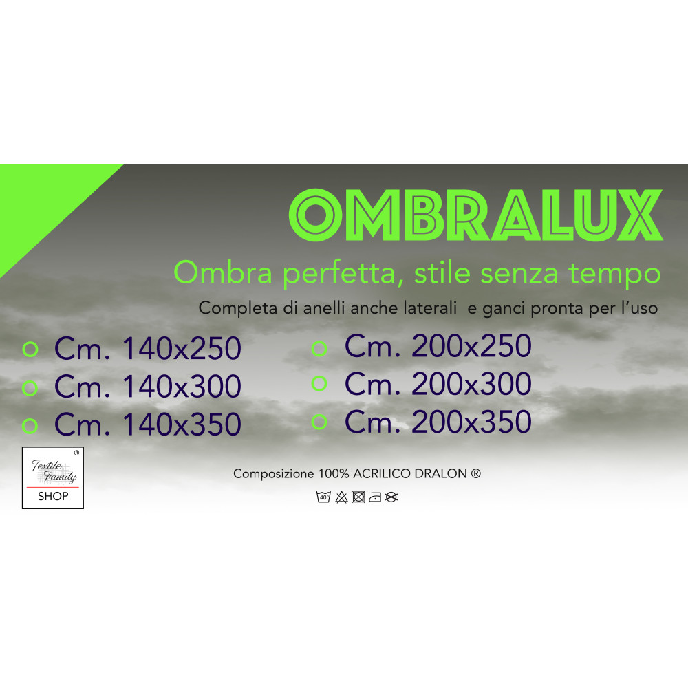 Ombralux Awning Malta - Acrylic Dralon® Beige Brown Stripes - Steel Eyelets, Made in Italy