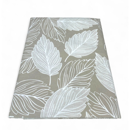 Telo Arredo Copritutto Foglie Beige – Gran Foulard Multiuso in Cotone – Copriletto, Copridivano – Made in Italy