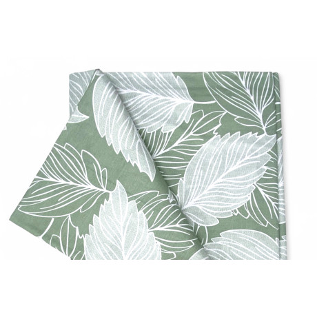 Funda Green Leaves – Bufanda grande de algodón multiusos – Colcha, funda de sofá – Made in Italy