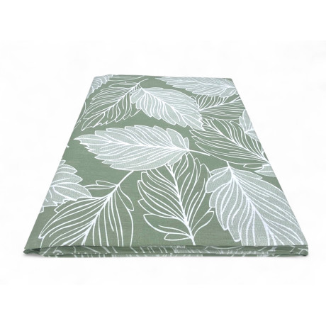 Funda Green Leaves – Bufanda grande de algodón multiusos – Colcha, funda de sofá – Made in Italy