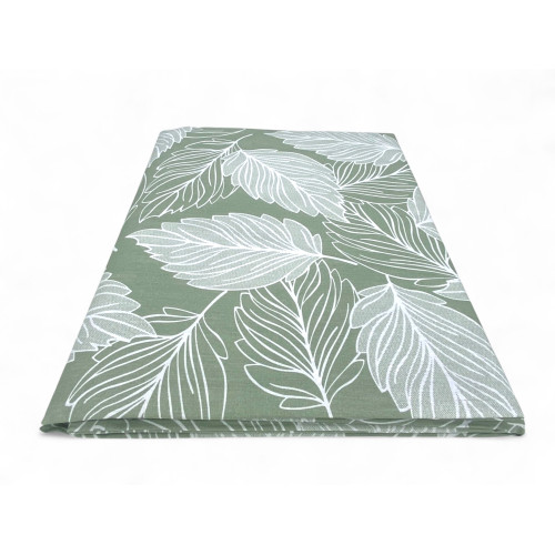 Green Leaves Cover Cover – Large Multipurpose Cotton Scarf – Bedspread, Sofa Cover – Made in Italy