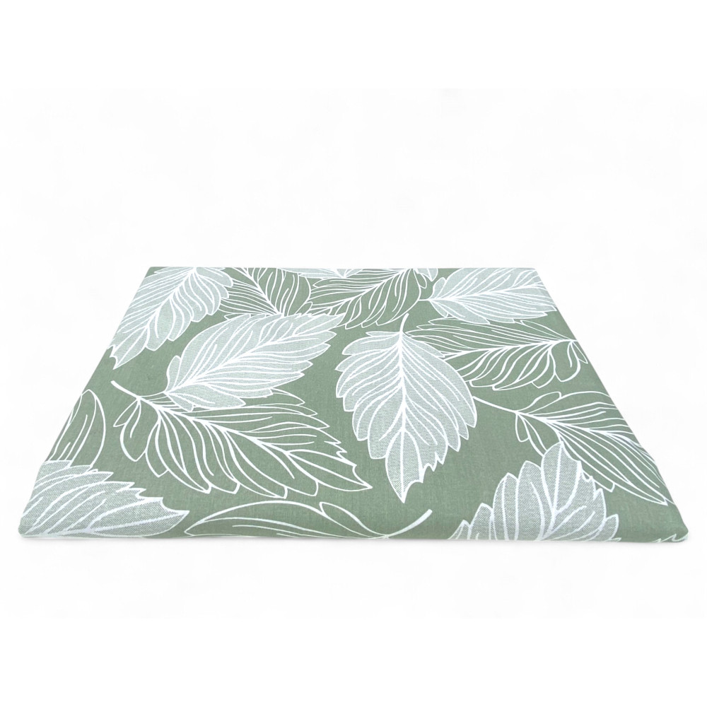 Telo Arredo Copritutto Foglie Verde – Gran Foulard Multiuso in Cotone – Copriletto, Copridivano – Made in Italy