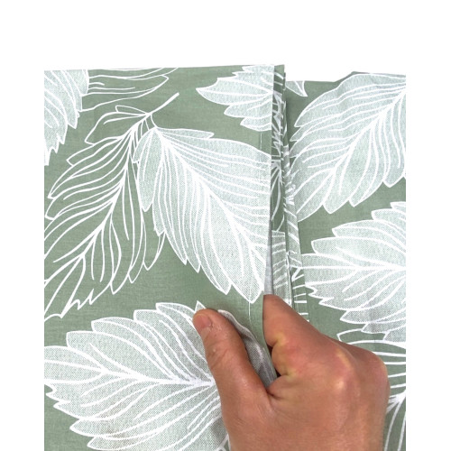 Telo Arredo Copritutto Foglie Verde – Gran Foulard Multiuso in Cotone – Copriletto, Copridivano – Made in Italy