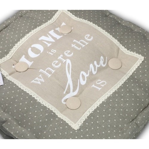 COPRISEDIA CUSCINO CASA E GIARDINO FUTON PARIS HOME IS WHERE THE LOVE CM.45X45