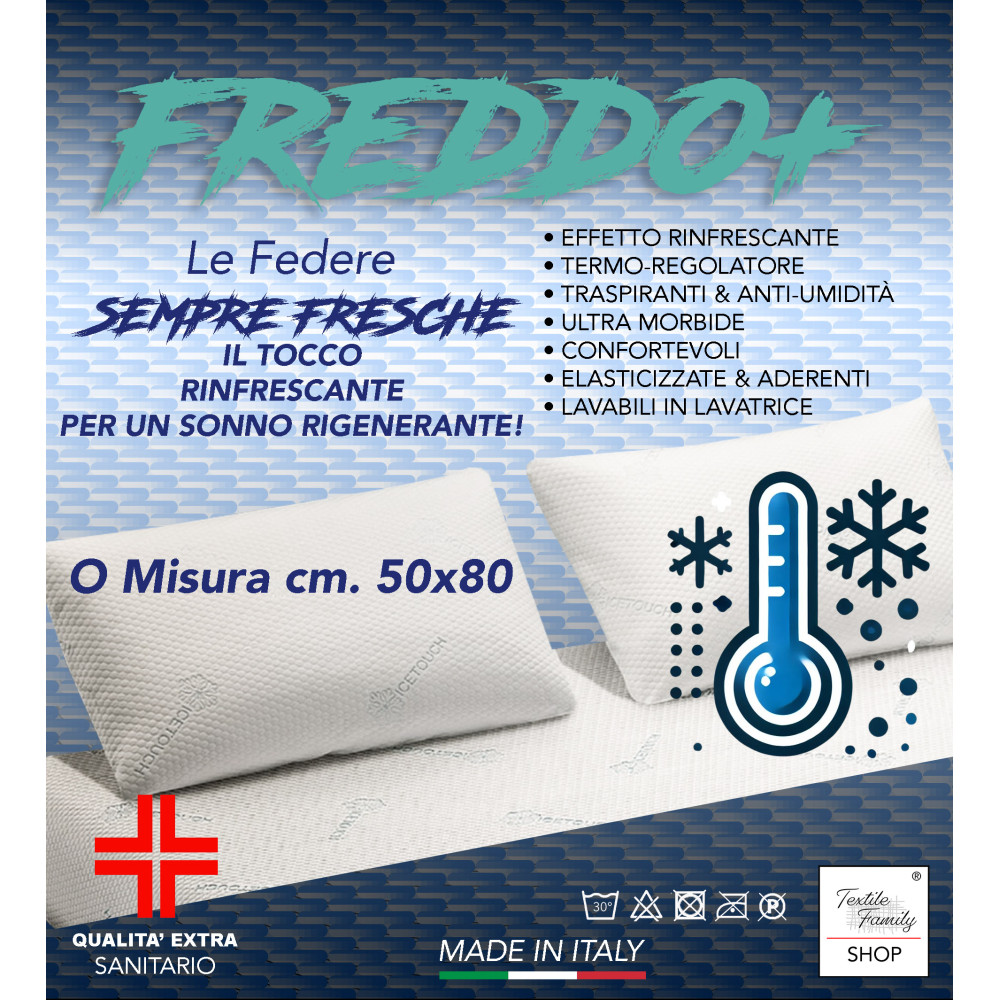 Federa Rinfrescante Ice-Touch Singola 50x80 cm – Termoregolante Estiva – Traspirante e Made in Italy