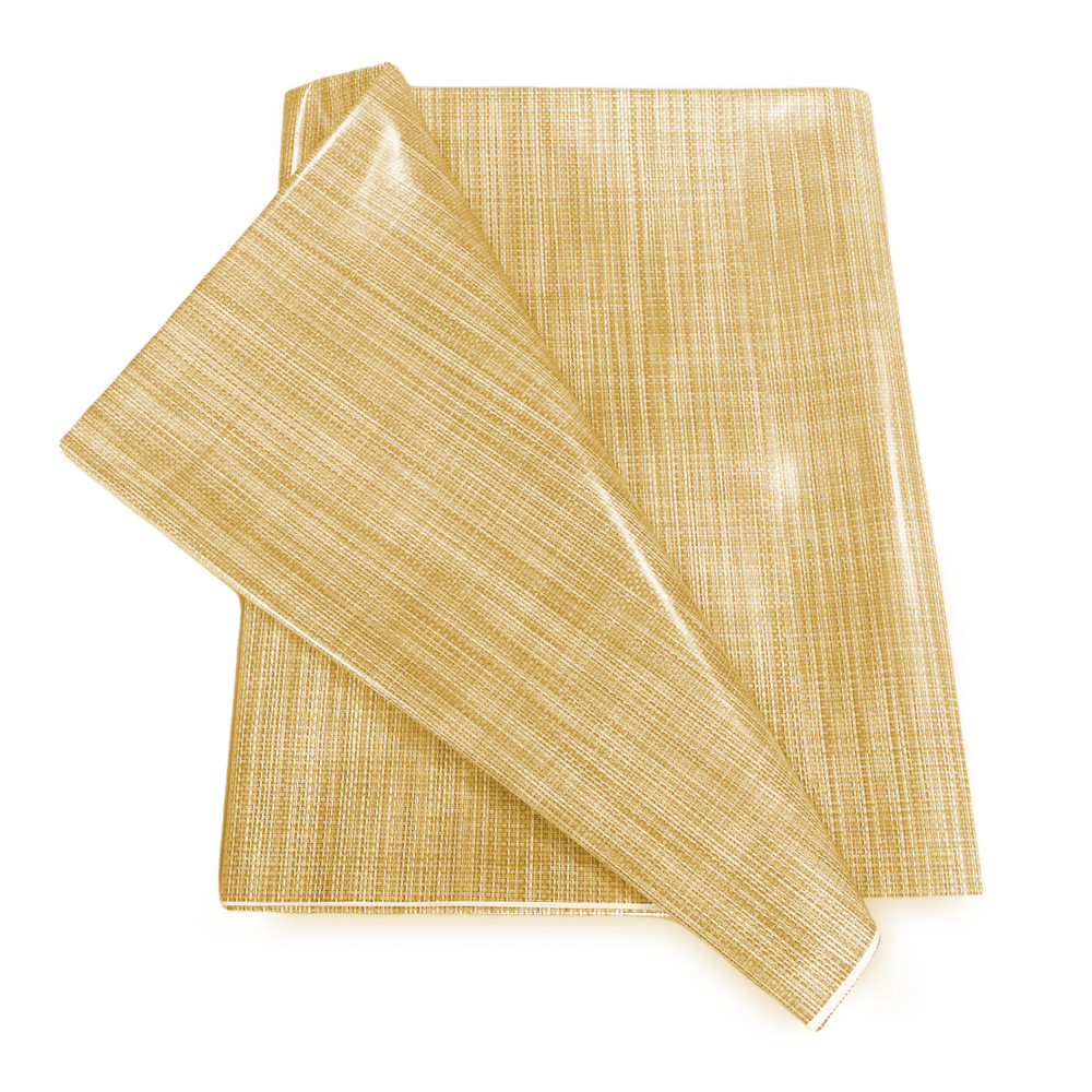 Tovaglia LIMA Gialla – Tela Cerata Plastificata PVC Lavabile Antiscivolo Effetto Lino – Made in Italy