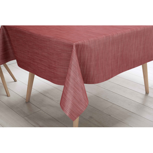 LIMA Rote Tischdecke – Waschbare PVC-Leinwand mit Leineneffekt – Made in Italy
