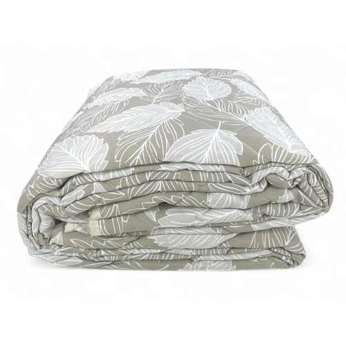 Trapuntino Foglie Beige - Copriletto Mezza Stagione in Microfibra Morbida 100 gr/m² - Made in Italy, Anallergico