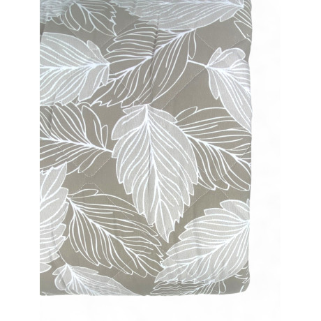 Lightweight Bedspread Leaves Beige - Available in three sizes for every need