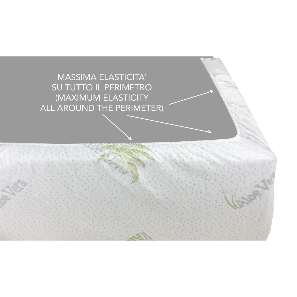 COPRIMATERASSO traversa ALOE VERA HD antiacaro e  anallergico MADE IN italy
