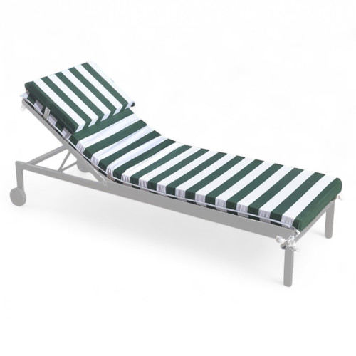 Surmatelas rembourré pour transats de piscine avec coussin en mousse à mémoire de forme - 7 cm d’épaisseur, housse amovible - Fa