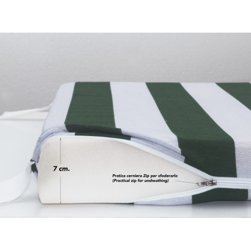 Gepolsterter Topper für Pool-Liegestühle mit Memory-Foam-Kissen - 7 cm Dicke, abnehmbarer Bezug - Made in Italy