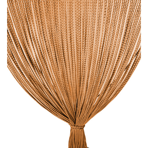 Tenda Mariel Soffice a Perline in Stoffa Anti Insetti e Antirumore - Modificabile - Colore Ruggine