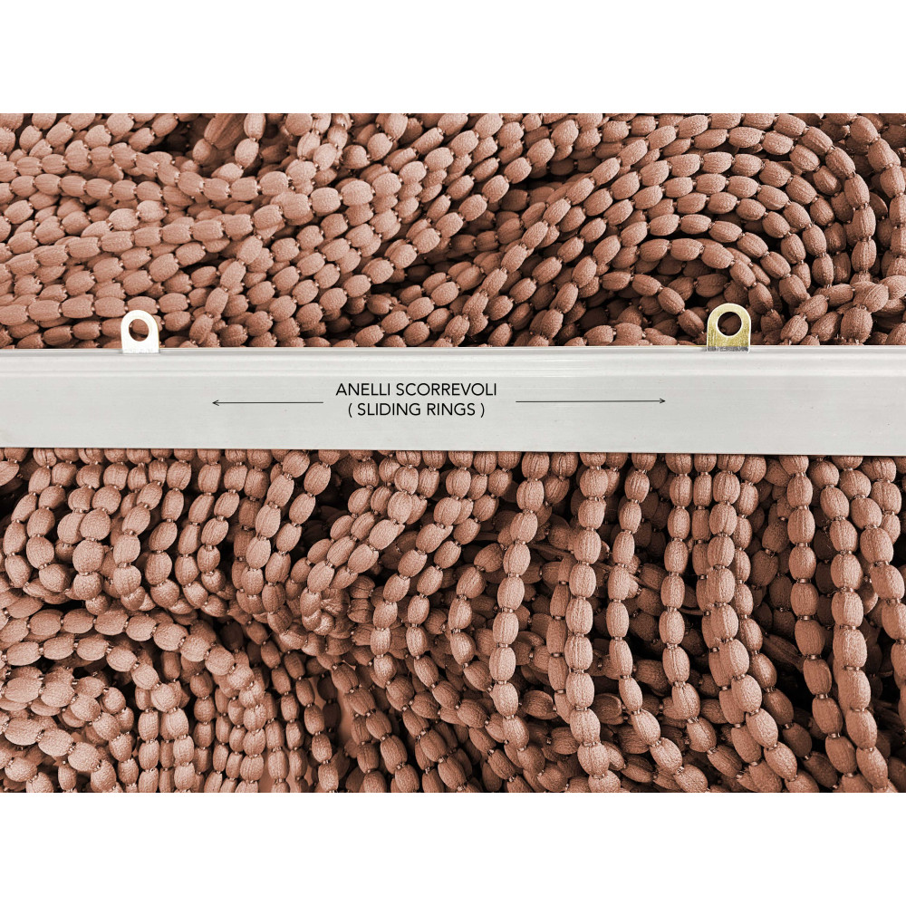 copy of Tenda Mariel Soffice a Perline in Stoffa Anti Insetti e Antirumore - Modificabile - Colore Ruggine