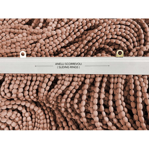 copy of Tenda Mariel Soffice a Perline in Stoffa Anti Insetti e Antirumore - Modificabile - Colore Ruggine