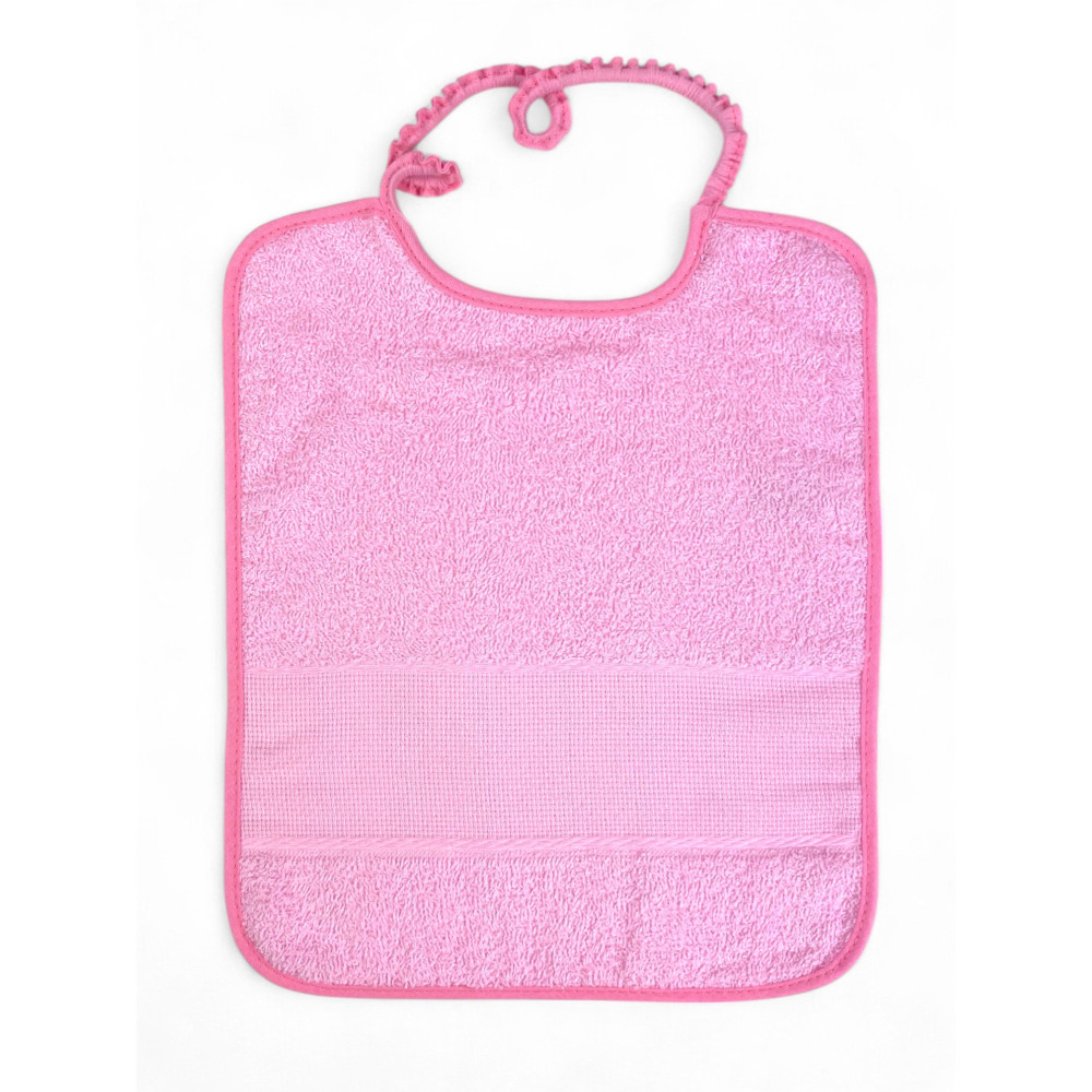 Set Asilo Nuvola 2 Pezzi in Spugna di Cotone con Tela AIDA Ricamabile - Bavaglino + Asciugamano - Made in Italy