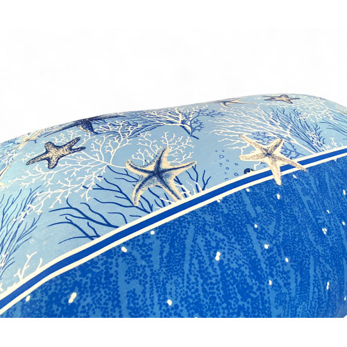 Blue Starfish Sheet Set – Coral and Star Motif – 100% Cotton – Made in Italy, Washable