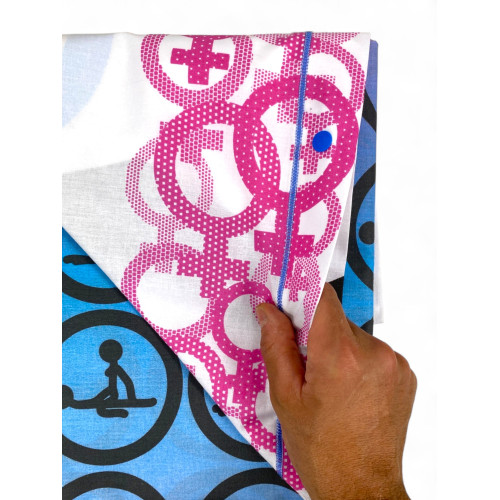 Funda Nórdica Kamasutra - Juego de Cama Erótica 100% Algodón con Fundas de Almohada de Doble Cara - Made in Italy, Idea de Regal