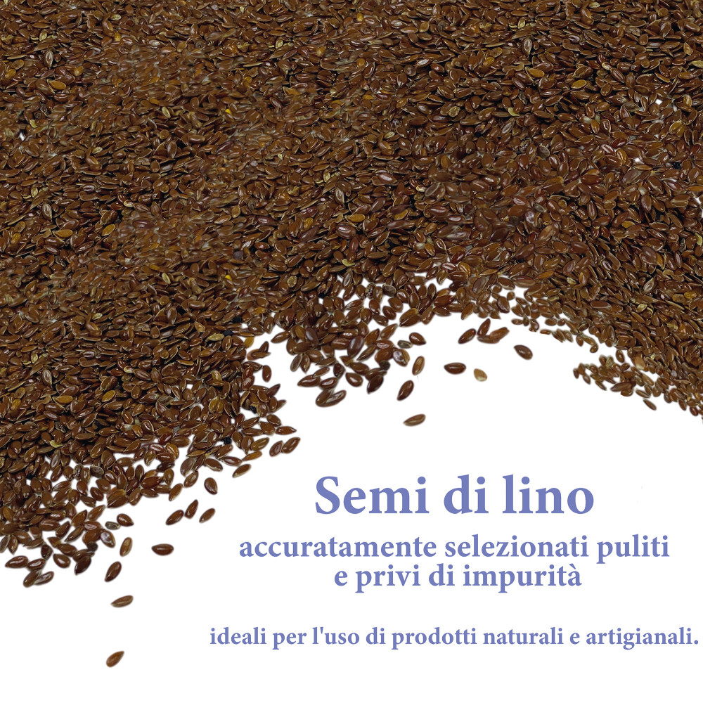 Semi di Lino Naturali Lavati e Sterilizzati – Per Cuscinetti Termici, Impacchi Cosmetici e Uso Artigianale