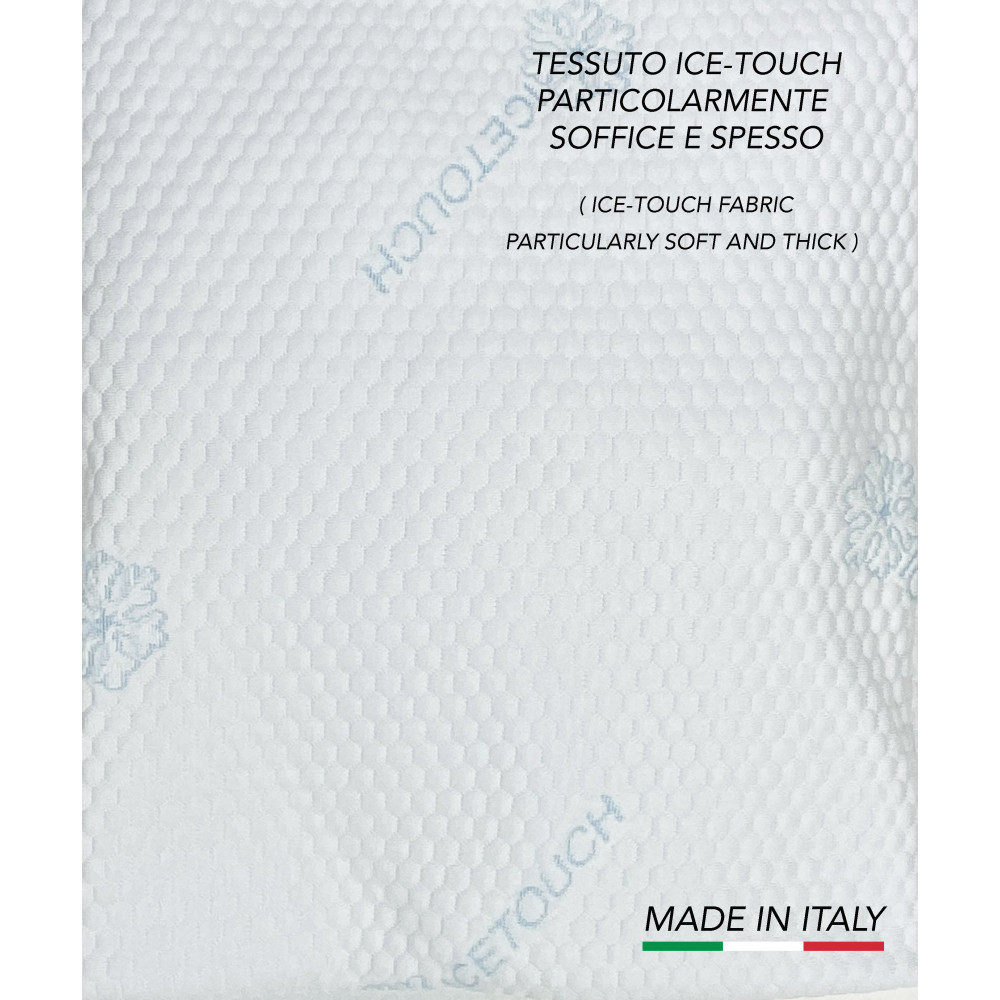 Cooling Mattress Topper Freddo+ Ice-Touch, Summery, Temperature-regulating, Breathable, Anti-Moisture, Soft, Stretchy