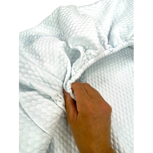 Coprimaterasso Rinfrescante Freddo+ Ice-Touch, Estivo, Termoregolatore, Traspirante, Anti-Umidità, Morbido, Elasticizzato