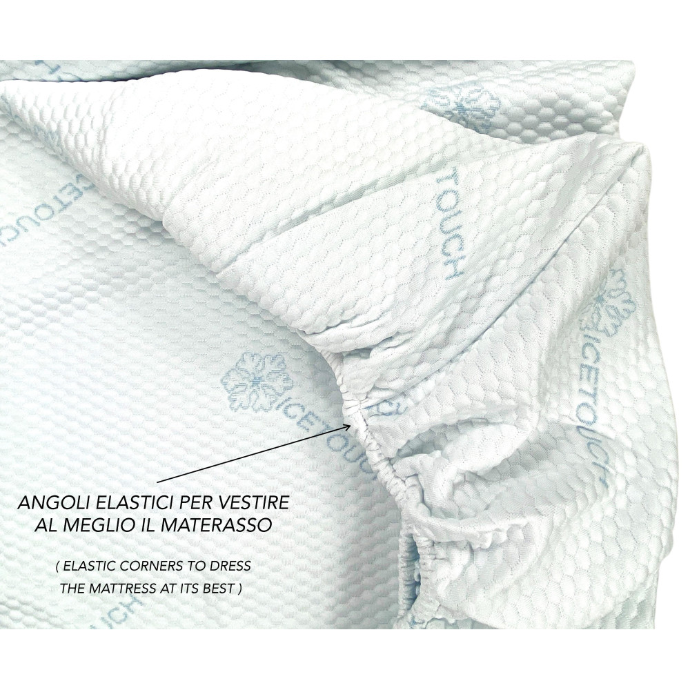 Surmatelas rafraîchissant Freddo+ Ice-touch, estival, régulateur de température, respirant, anti-humidité, doux, extensible