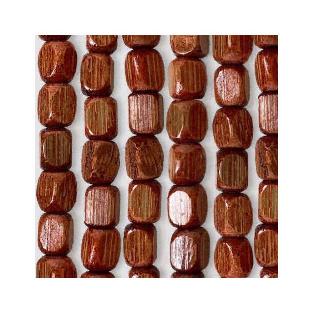 Tenda Perline Legno Marrone Handmade Natura - Fili Bamboo 100% Naturale - Asta Nera - Uso Interno - Decorazione Porta