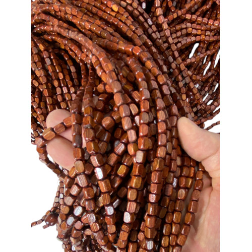 Tenda Perline Legno Handmade - Fili Bamboo 100% Naturale - 100x220 o 120x220 cm - Asta Nera - Uso Interno