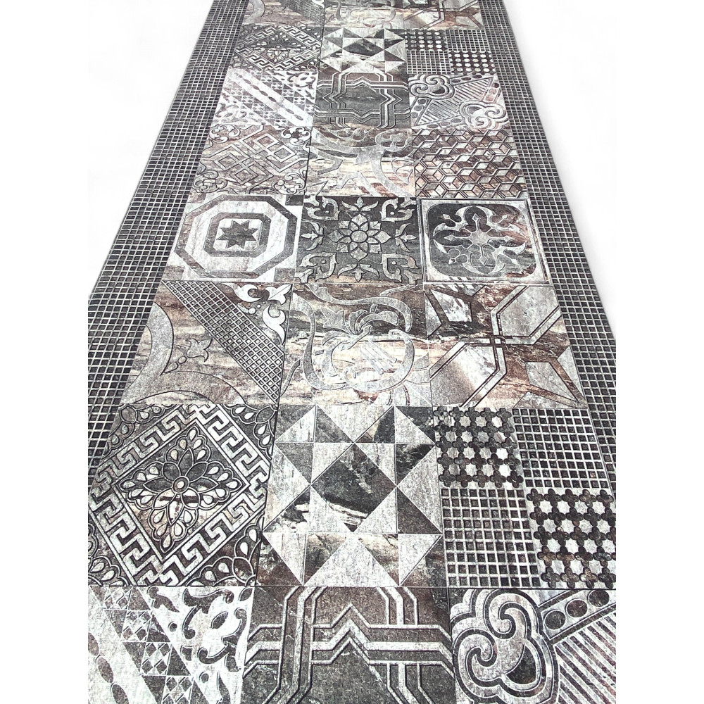 ALFOMBRA Corredor de cocina Corredor antideslizante MAIOLICA GRIS fabricado en Italia