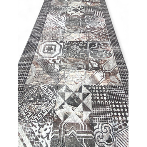 ALFOMBRA Corredor de cocina Corredor antideslizante MAIOLICA GRIS fabricado en Italia