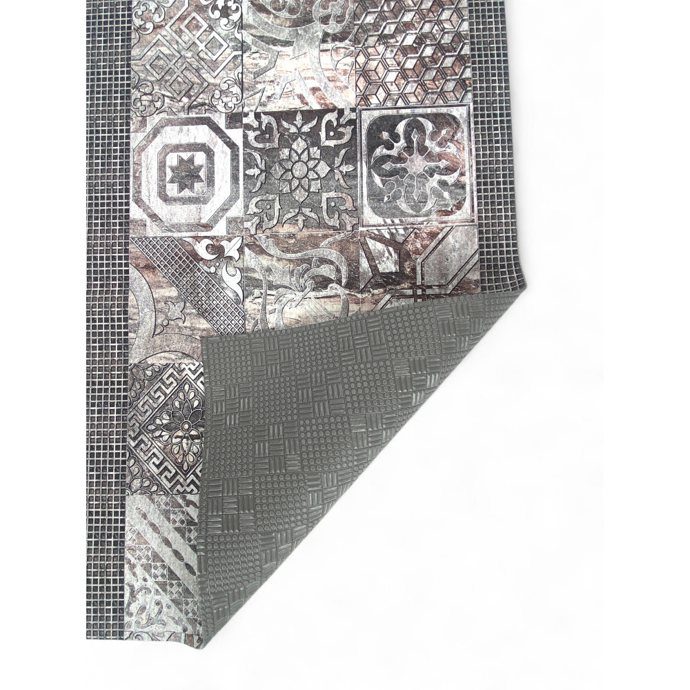 TAPIS de Coureur de CUISINE tapis de Coureur antidérapant CARRELAGE GRIS fabriqué en Italie