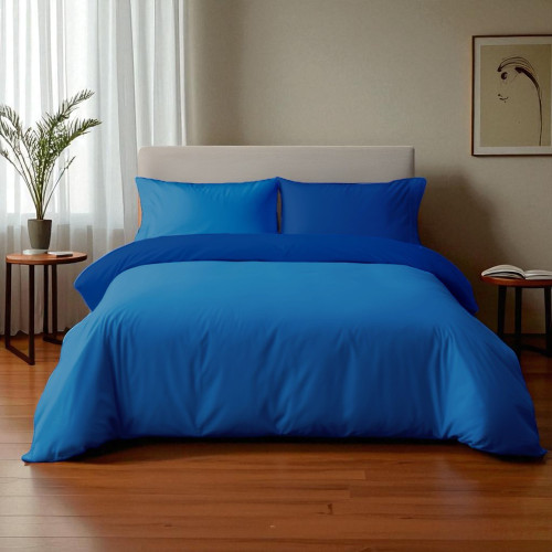 Housse Duotto Duotto 4 Seasons Blue and Sky - Microfibre douce et respirante, Oeko-Tex, facile d’entretien, fabriquée en Italie