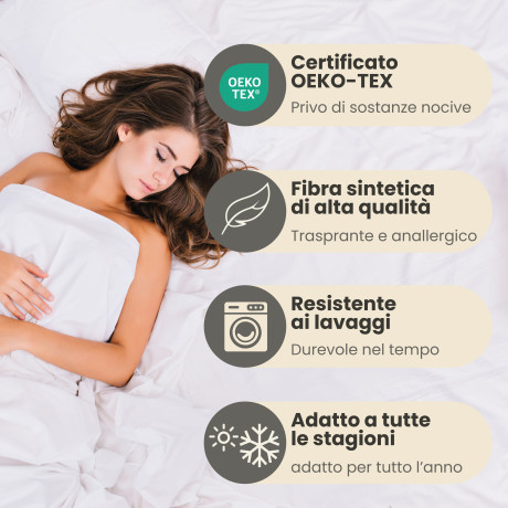 Oeko-Tex certification for the Duotto Duvet Cover Anthracite and Black, safe for sensitive skin and free of harmful substances.