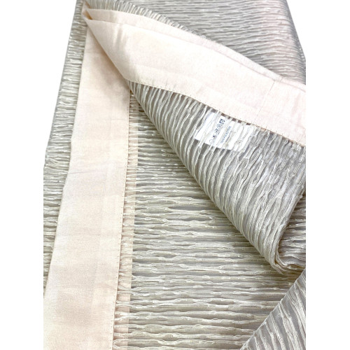 Coppia Tenda Vetro Oscar Beige – Moderna Semitrasparente in Poliestere Rigato – 2 Teli Eleganti, Lavabile, Pronta all'Uso