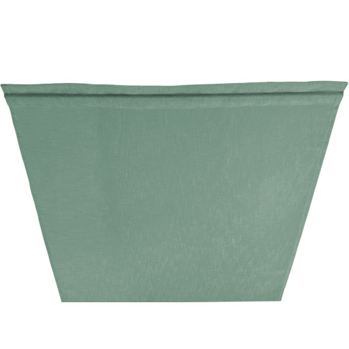 Coppia tendine vetro moderne SIMPLY Verde - tessuto poliestere bouclè semitrasparente, orlino tunnel