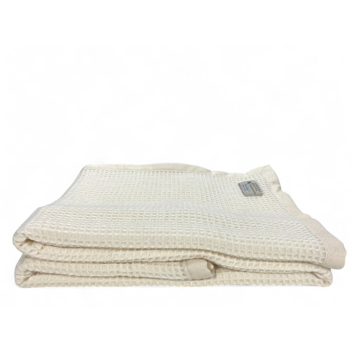 Coperta baby lana Merino & Kashmir nido d’ape – anti-pilling, Made in Italy, per culla navicella carrozzina lettino