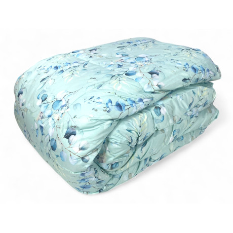 Piumone matrimoniale invernale Stream 500 gr fantasia floreale verde 80% piuma 20% piumino