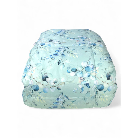 Piumone matrimoniale invernale Stream 500 gr fantasia floreale verde 80% piuma 20% piumino